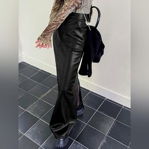 Faux leather maxi skirt